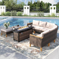 PHI VILLA 8-Piece Curved Patio Furniture Set by PHIVILLAThepioneerofcomfortablehouseholdsupplies