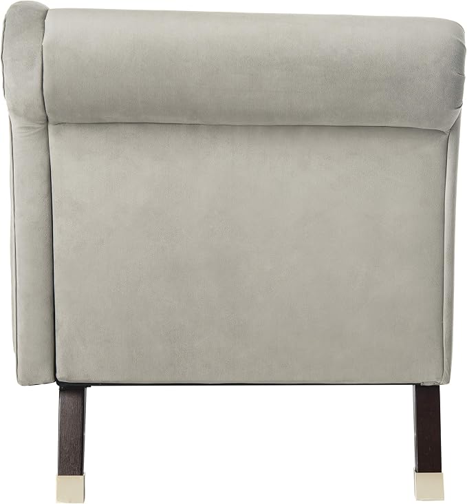 Safavieh Home Collection Caiden Grey Velvet Chaise - Image 8