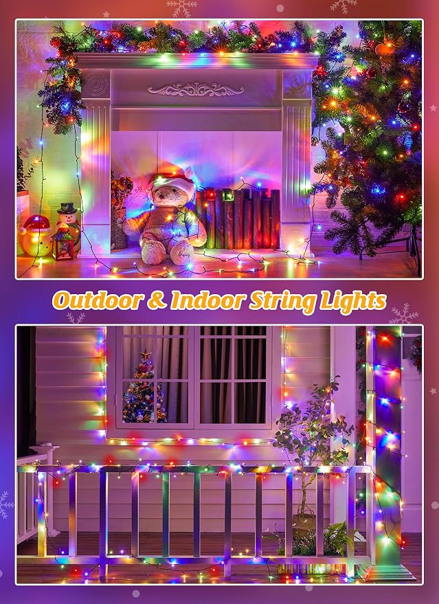 Brightown Solar Christmas Lights Outdoor, 4 Pack Total 184FT 480 LED Solar - Image 6