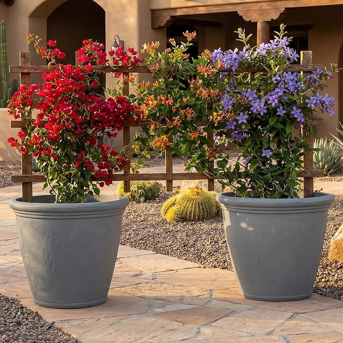 Sunnydaze 20-Inch Anjelica Large Plastic Pot - Image 9