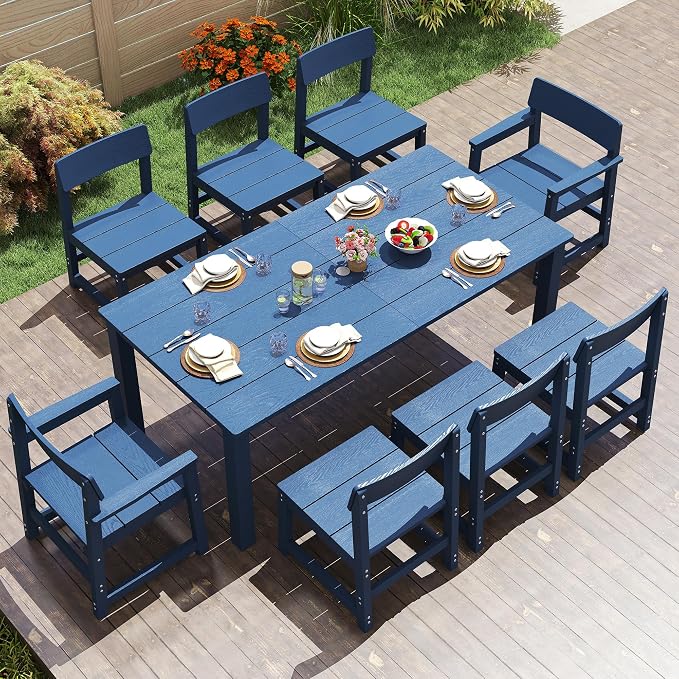 9 Piece Outdoor Dining Table Set by JOCOEVOL
