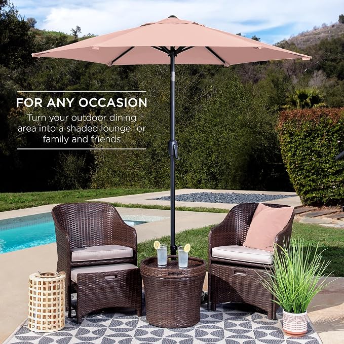 Best Choice Products 7.5ft Heavy-Duty Round Outdoor Market Table Patio Umbrella - Image 3