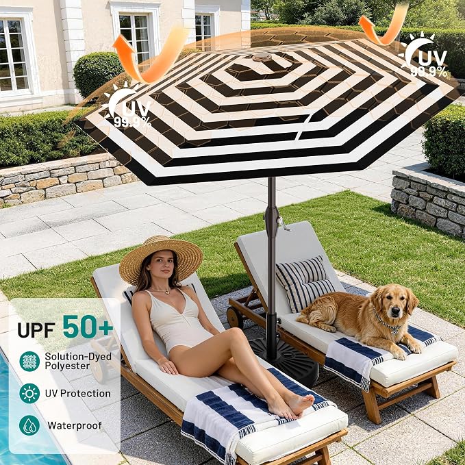AreShark 7.5FT Patio Umbrella Table Market Umbrella - Image 5