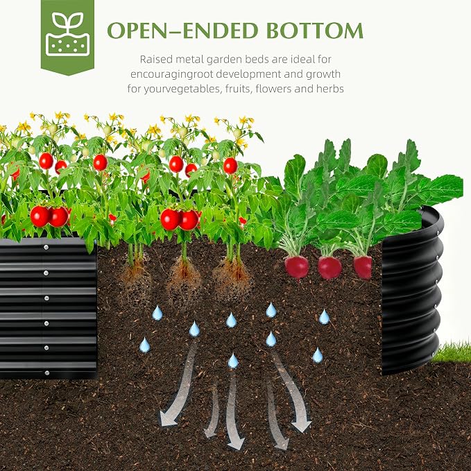 Galvanized Raised Garden Bed, Outdoor Planter Bed, Metal Planter Box - Image 4