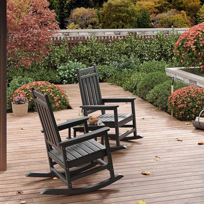 HDPE Rocking Chair Outdoor Set of 4 - Image 8
