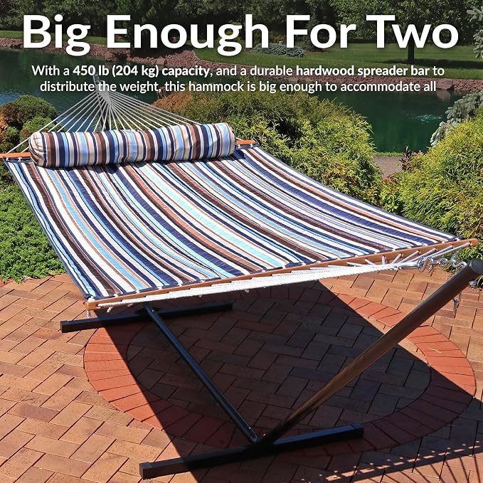 Sunnydaze Quilted Outdoor Hammock - Image 6