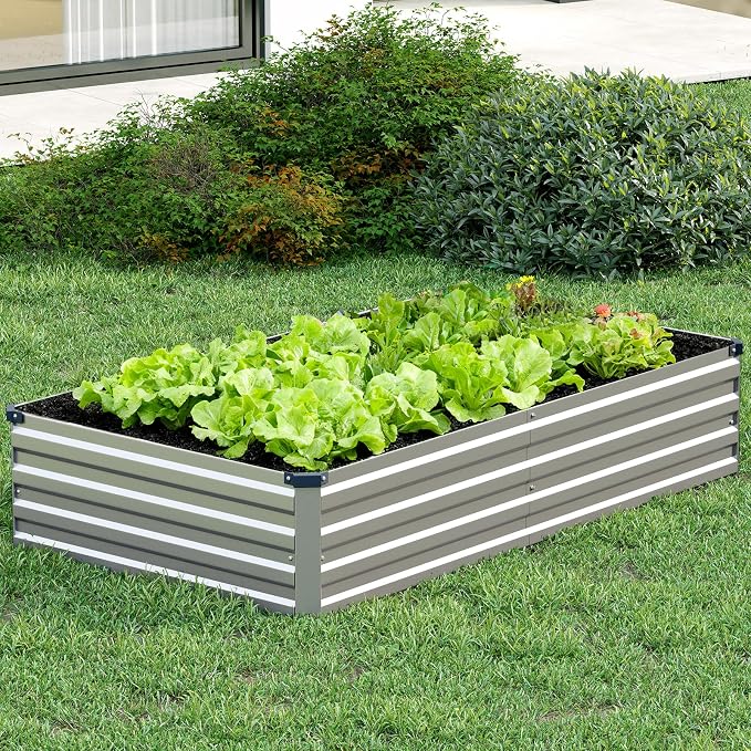 Vengarus 8x2x1FT Galvanized Raised Garden Bed-Outdoor Planter Box - Image 8
