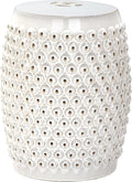 Safavieh Castle Gardens Collection Stella Nail Head White Glazed Ceramic Garden by SAFAVIEH