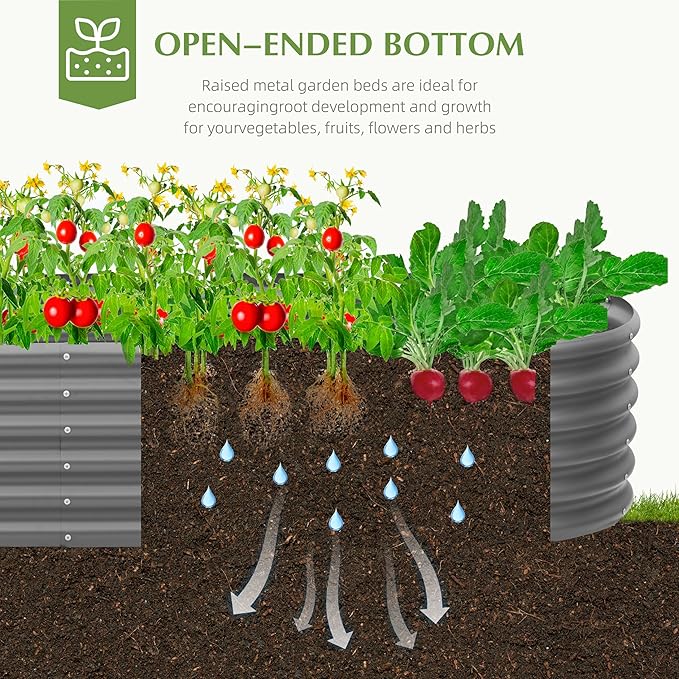Galvanized Raised Garden Bed, Outdoor Planter Bed, Metal Planter Box - Image 6