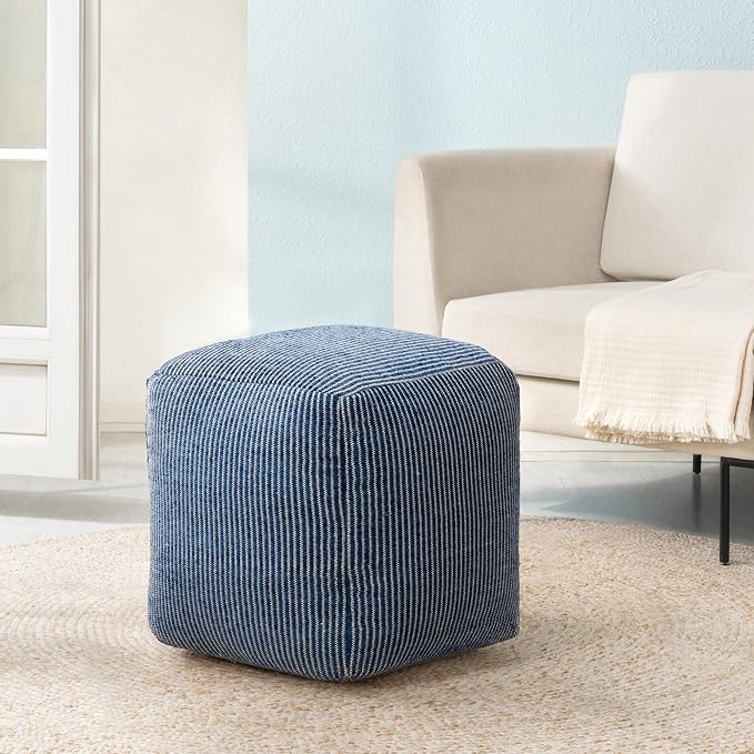 Anji Mountain 100% Handmade & Handcrafted Comfortable Home Décor Pouf Ottoman - Image 2
