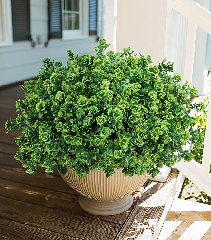 Artificial Fake Outdoor Plants for Spring Summer Decoration, 12 Bundles Fake by Ivydale