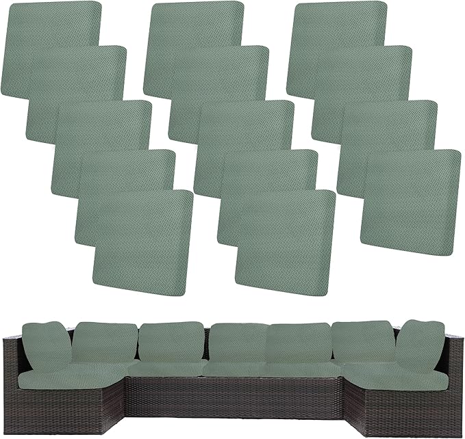 14Pcs Stretch Patio Cushion Covers, Outdoor Couch Covers Replacement, Outdoor by BIETYONE