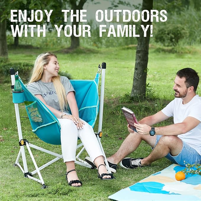 Portal Hammock Camping Chair Folding Rocking Chair Portable Swinging Chair - Image 6