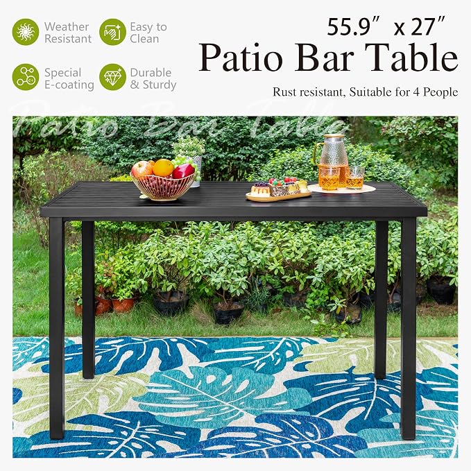 Sophia & William Outdoor Bar Set, Patio Bar Table and Chairs Set, Counter - Image 5