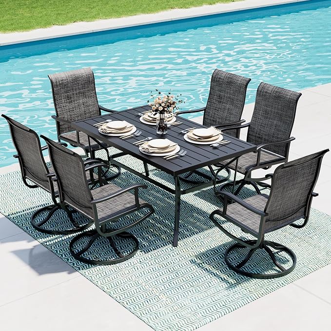 7-Piece Outdoor Dining Set, Patio Furniture Set by PATIOPIA