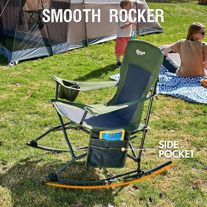 Portal Outdoor Rocking Chair Camping Folding Portable Rocker - Image 4