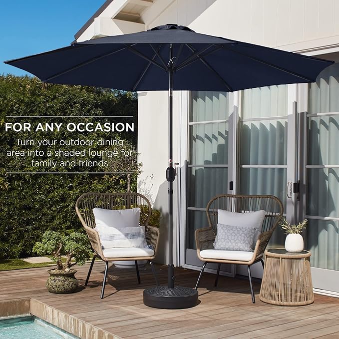 Best Choice Products 10ft Outdoor Table Compatible Steel Polyester Market Patio - Image 3