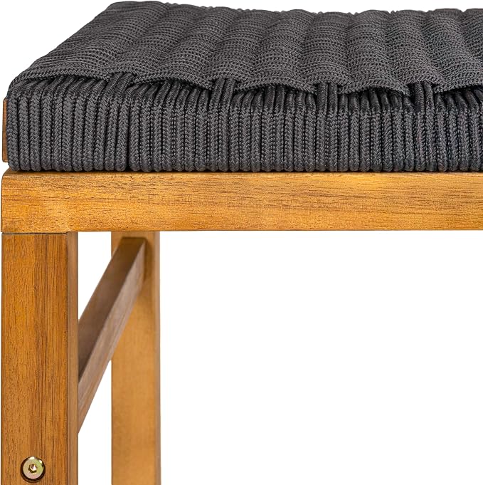 JONATHAN Y CSL1201B-SET2 Armand 25.6" Modern Coastal Backless Acacia Wood - Image 7