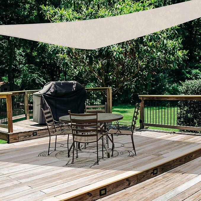 AsterOutdoor Sun Shade Sail Triangle 10' x 10' x 10' UV Block Canopy - Image 5