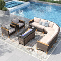 PHI VILLA Half-Moon Patio Furniture Set by PHIVILLAThepioneerofcomfortablehouseholdsupplies