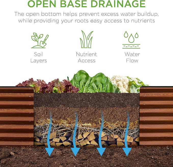 Best Choice Products 8x2x2ft Raised Outdoor Metal Garden Bed, Deep Root Box - Image 5