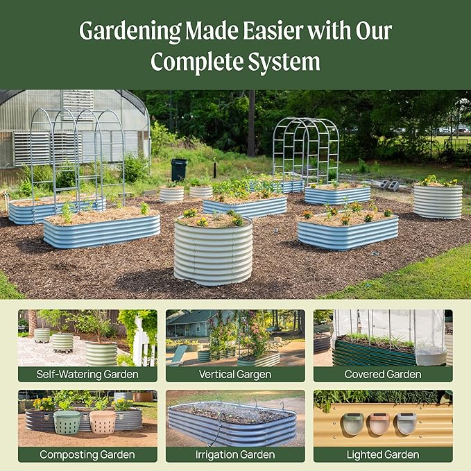 Vego garden 26" Extra Tall Raised Garden Bed Kits, 9 in 1 Modular Raised - Image 9