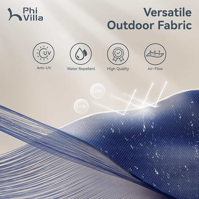 PHI VILLA 8 Piece Patio Outdoor Dining Set - Image 6