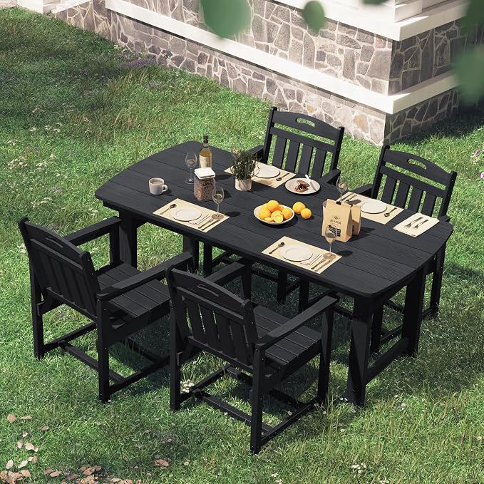 HDPE Outdoor Patio Dining Set - Image 7
