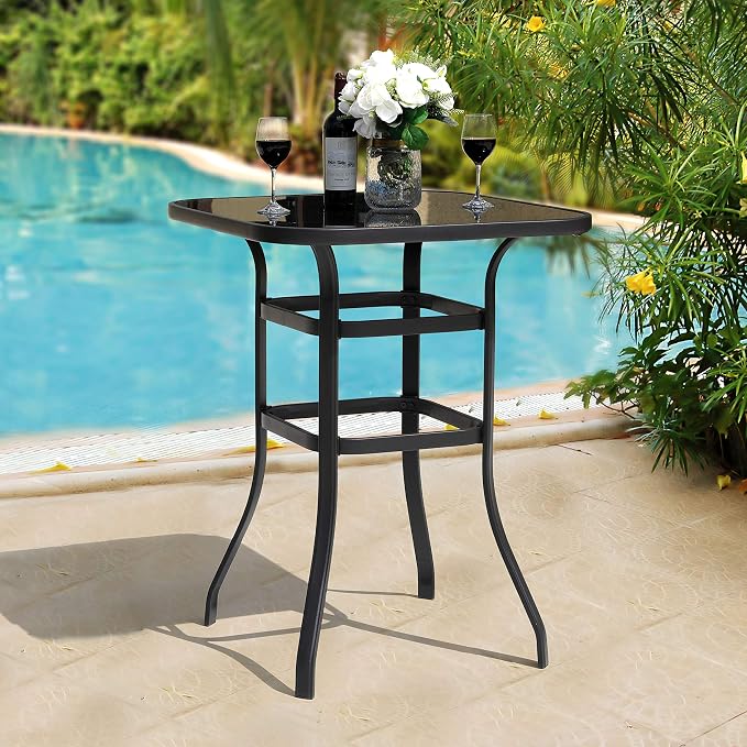NUU GARDEN 3 Piece Patio Bar Set, Textilene Bar Stools Set, All Weather Outdoor - Image 7