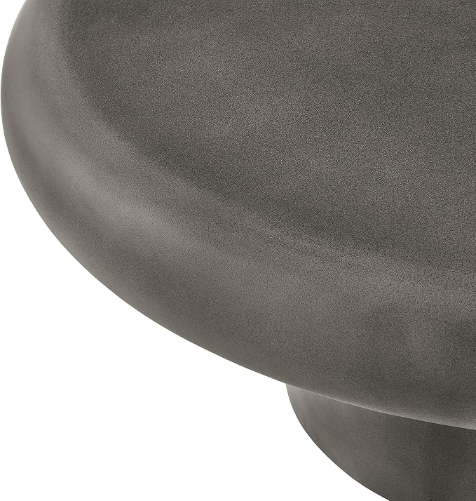 Modway Argos Round Concrete Coffee Table in Gray - Image 9