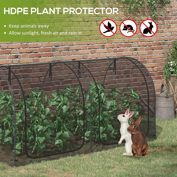 Outsunny 8' x 4' Crop Cage, Plant Protection Tent - Image 4