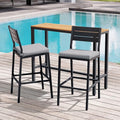 Crestlive Products Outdoor Bar Table and Chairs Set, 3 Piece Outside Patio Bar by CrestliveProducts