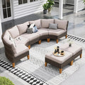 Sophia & William Half Moon Patio Furniture Set 7 Piece Outdoor Sectional Sofa by SophiaWilliam