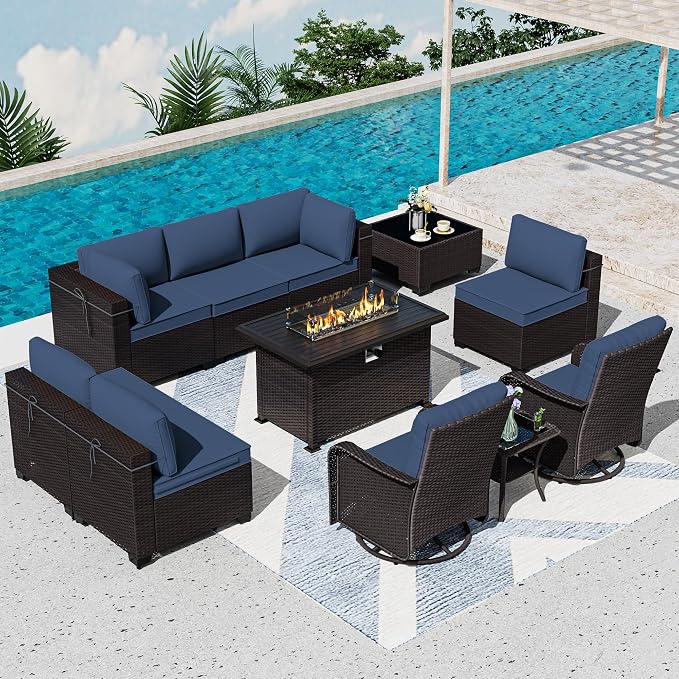 11 Pieces Patio Furniture Set by ASJMR