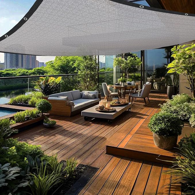 Sun Shade Cloth with Grommets, 90% UV Protection Shade Fabric, Pergola Shade - Image 7