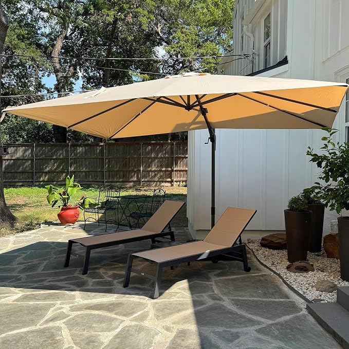 PURPLE LEAF 9' X 12' Right-left Tilt Patio Umbrella - Image 2