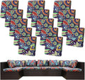 14 Pcs Stretch Patio Cushion Covers, Outdoor Couch Covers Replacement, Outdoor by BIETYONE