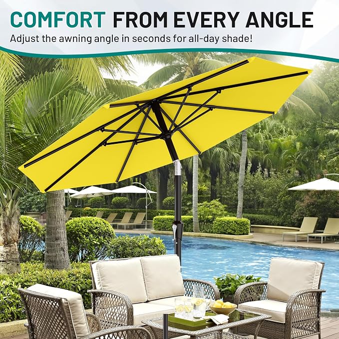 AreShark 9 FT Patio Umbrella for Outdoor, Outdoor Table Umbrella - Image 7