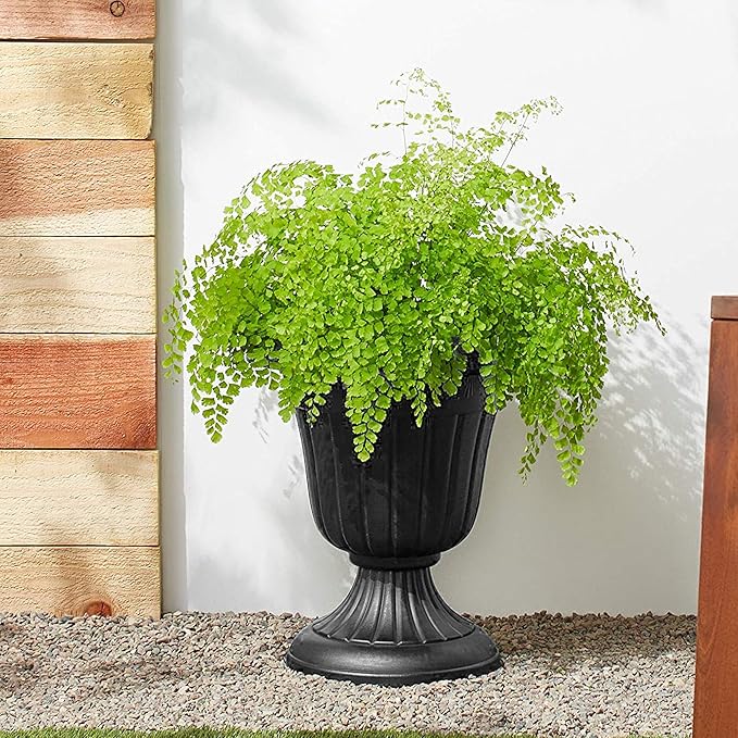 Arcadia Garden Products PL00BK Classic Traditional Plastic Urn Planter - Image 4
