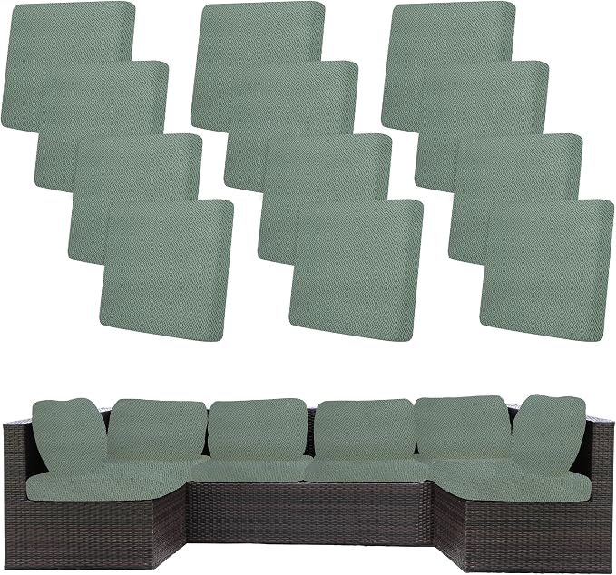 12Pcs Stretch Patio Cushion Covers, Outdoor Couch Covers Replacement, Outdoor by BIETYONE