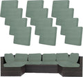 12Pcs Stretch Patio Cushion Covers, Outdoor Couch Covers Replacement, Outdoor by BIETYONE