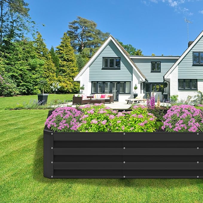 2PCS 6x2x1FT Galvanized Raised Garden Bed, Planter Raised Beds-Metal Garden Box - Image 8