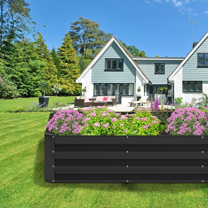 2PCS 8x4x1FT Galvanized Raised Garden Bed, Planter Raised Beds-Metal Garden Box - Image 8