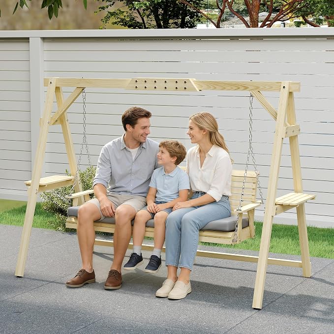 Outsunny 3 Seat Porch Swing - Image 9