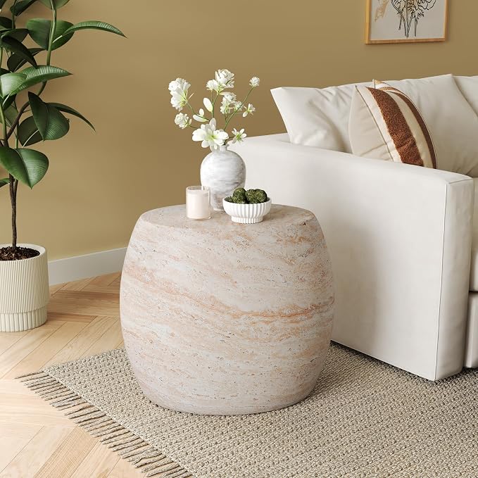 Christopher Knight Home Jayme 20.25" Indoor Outdoor Oval Accent Side Table - Image 4