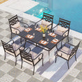 PHI VILLA 7 Pcs Patio Dining Set, Outdoor Table Chair Set by PHIVILLAThepioneerofcomfortablehouseholdsupplies
