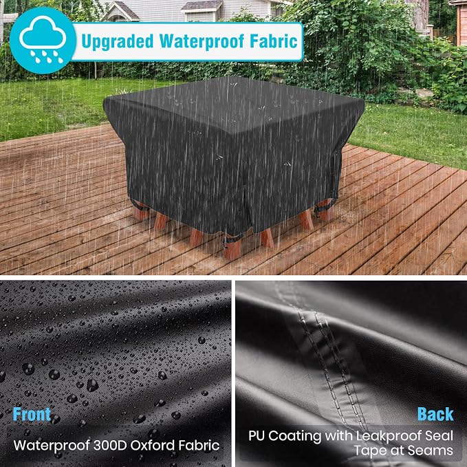 Velway Patio Furniture Cover Outdoor, Waterproof Square Patio Table Chair Sofa - Image 4