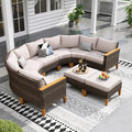 Sophia & William Half-Moon Outdoor Patio Furniture Set 9 Piece Large & High by SophiaWilliam