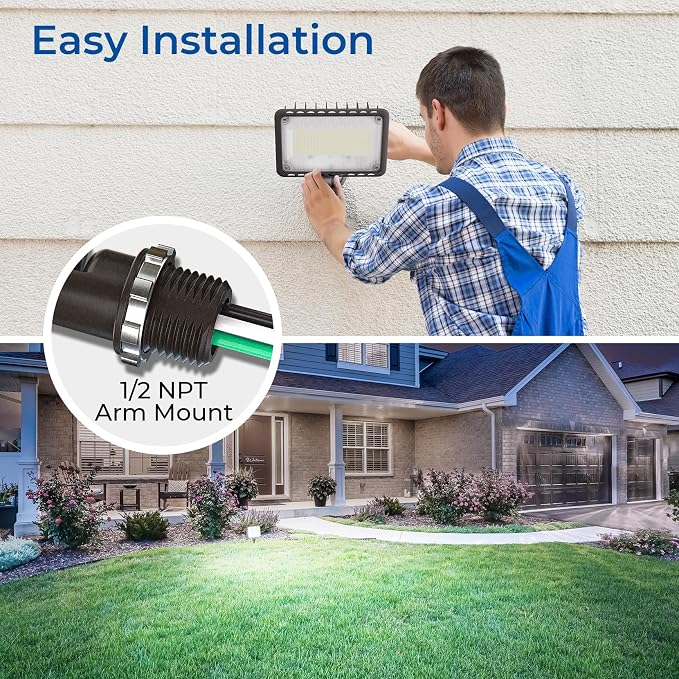 CINOTON 120W LED Flood Lights Outdoor, IP65 Waterproof Exterior Security Wall - Image 4