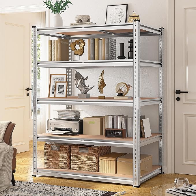 REIBII 2020LBS Garage Shelving Heavy Duty 5 Tier Storage Shelves Adjustable - Image 6